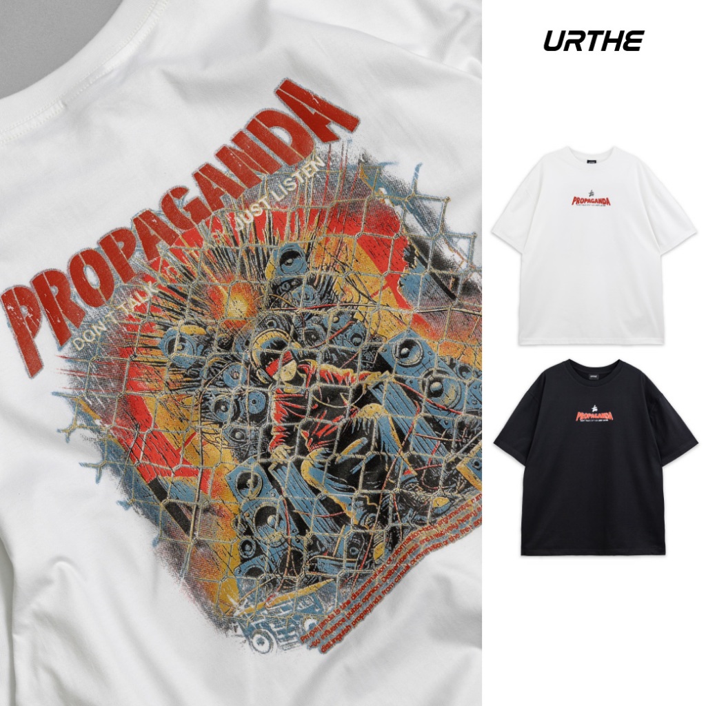 URTHE - เสื้อยืด Oversize เเขนสั้น รุ่น PROPAGANDA TEE