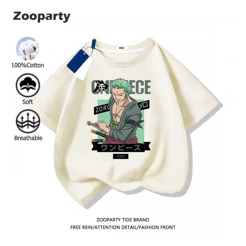 เสื้อเด็ก One Piece Roronoa Zoro 2025สินค้าใหม่! ผ้าฝ้ายแท้ ผ้านุ่มใส่สบาย ระบายอากาศได้ มี 6 สี(ส่งเร็ว จัดส่งจากไทย)