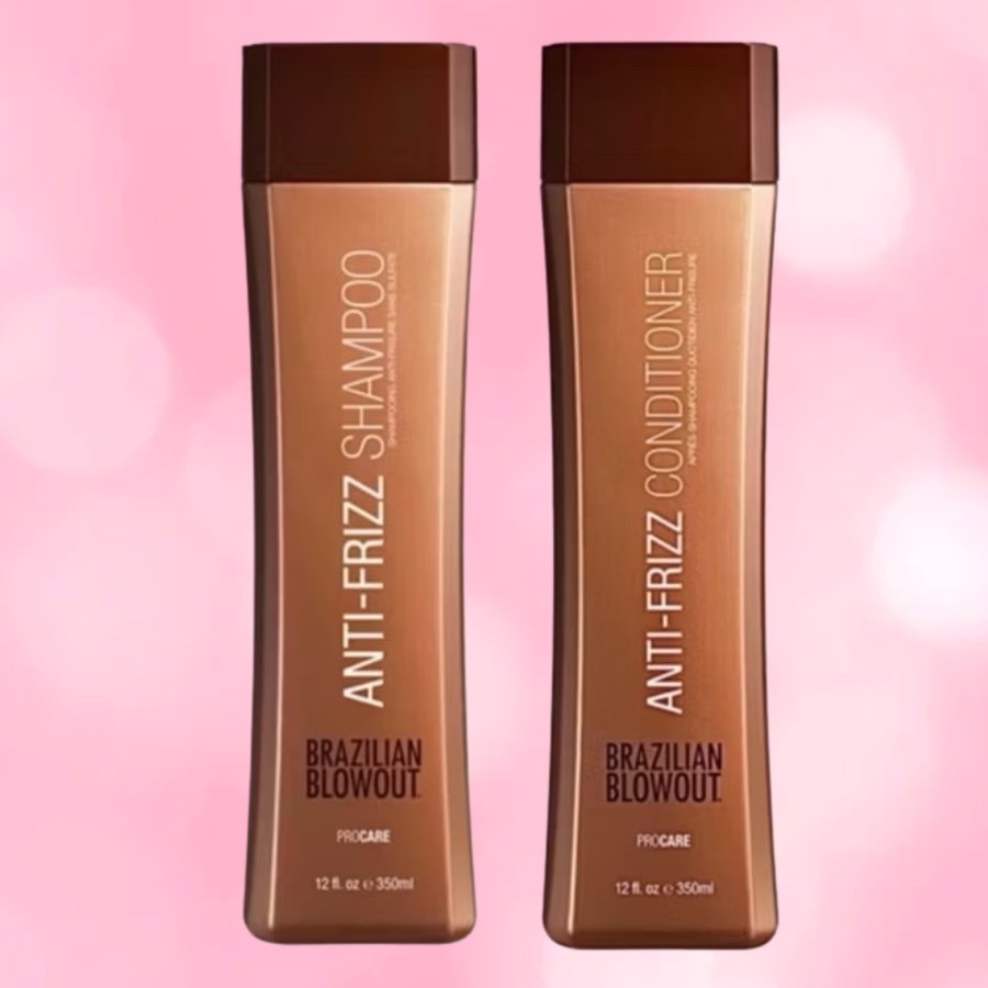 BRAZILIAN BLOWOUT ANTI FRIZZ SHAMPOO+CONDITIONER 350 ML. เติมเคราตินให้เส้นผม ปราศจากสารซัลเฟต