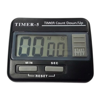 นาฬิกาจับเวลา Time5 จับเวลาเดินหน้าถอยหลัง สีดำ/สีเทา