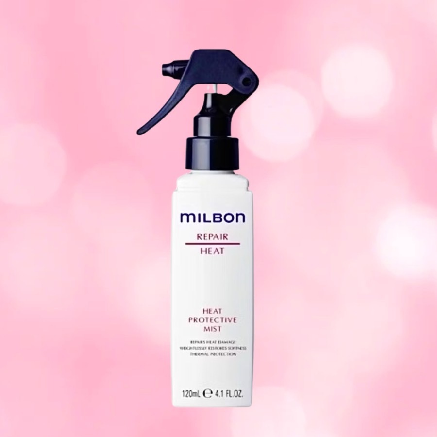 MILBON HEAT PROTECTIVE MIST 120 ML.มิสท์อณูละเอียด ที่เข้าบำรุง พร้อมสร้างชั้นฟิล์มบางเบา เพื่อปกป้องเส้นผมจากความร้อน