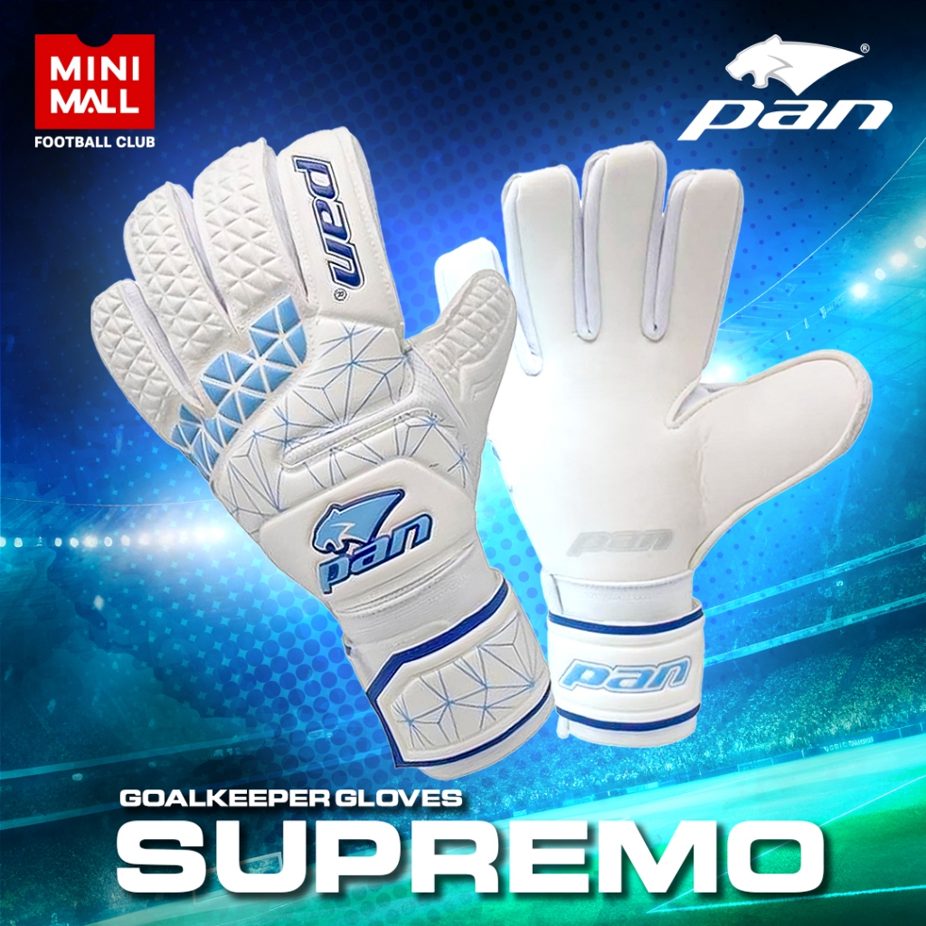 ถุงมือผู้รักษาประตู ถุงมือโกล PAN รุ่น SUPREMO JR รหัส PV-1547 ถุงมือโกล Goalkeeper Gloves No Finger
