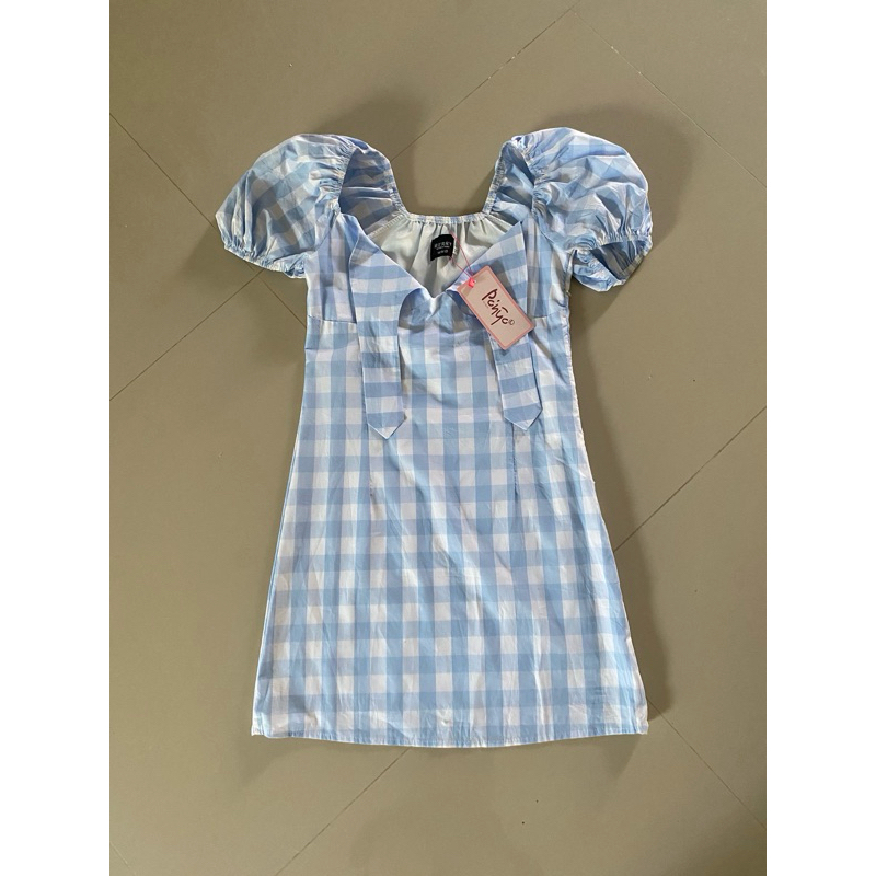 เดรสสีฟ้าแขนตุ๊กตามือ 1 งานป้ายPonyo