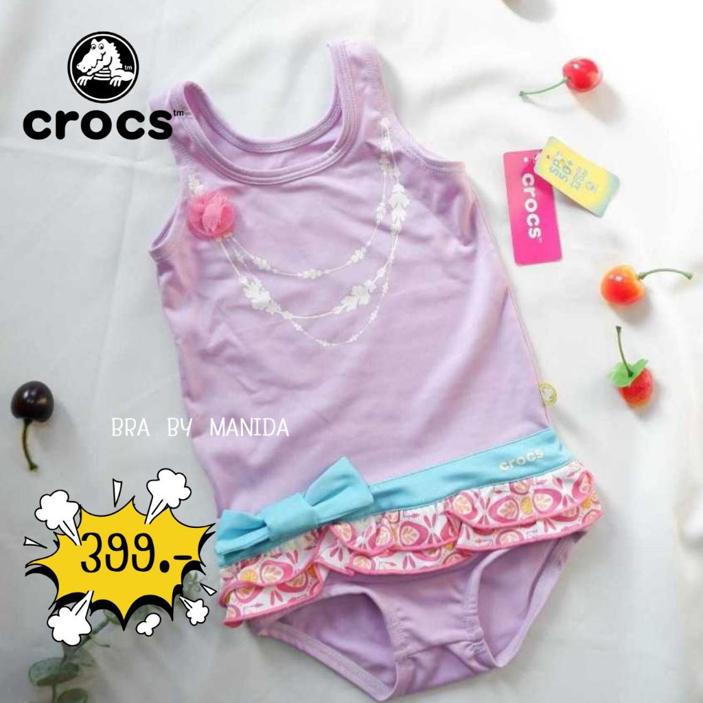 🐊 Crocs แท้ 🐊 ชุดวาายน้ำเด็ก ใหม่ๆๆไม่มีตำหนิ แพ็คเก็ตจากโรงงาน   ป้ายเต็ม 399.-