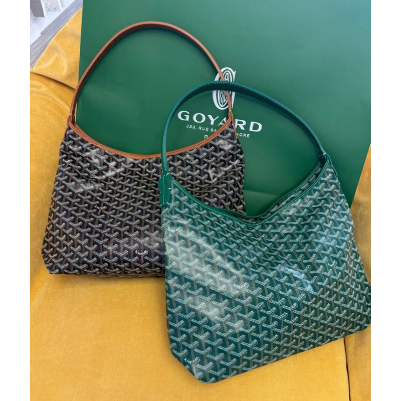🔥  100% แบรนด์ใหม่แท้ GOYARD Bohème Hobo ผ้าใบ / หนังวัสดุกระเป๋าสะพายเดี่ยว ✨