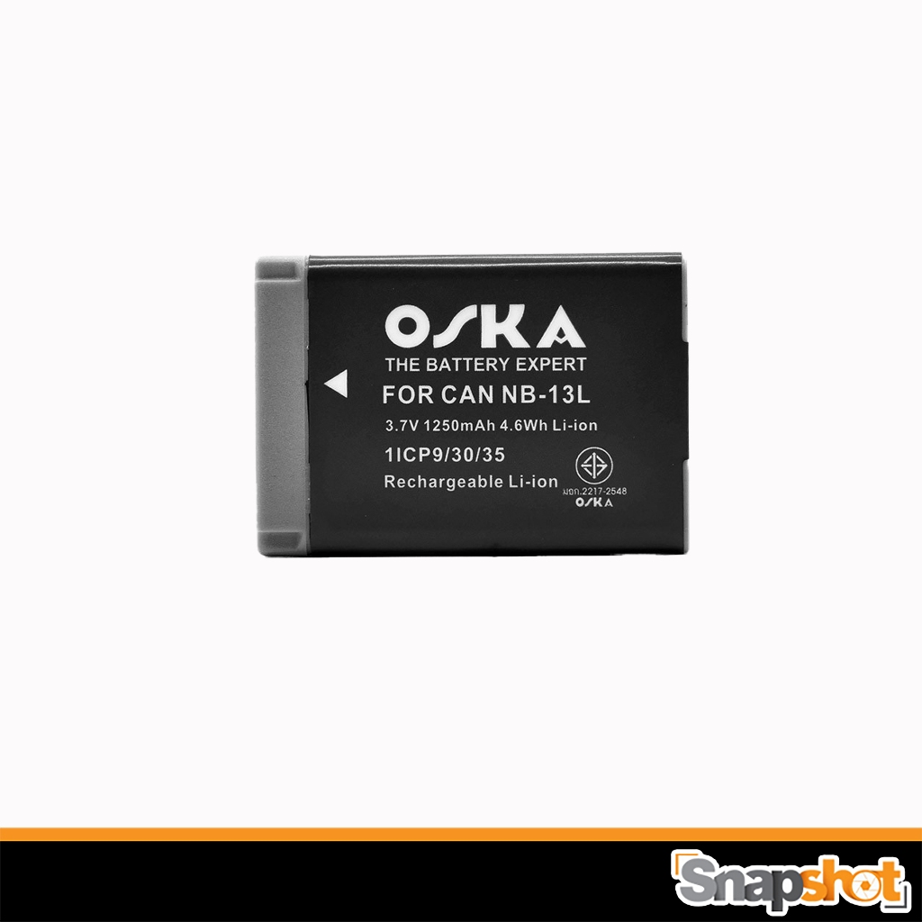Oska Camera Battery For Canon NB-13 แบตเตอรี่กล้อง PowerShot G7 X Mark II, G7X, G9X, G5X, PowerShot 