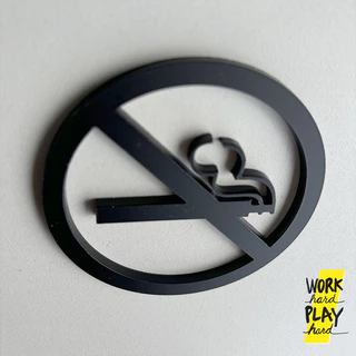 WHPH Shop ป้ายห้ามสูบบุหรี่ ป้าย NO SMOKING มีกาวในตัว ใช้งานภายนอกได้ ขนาด 10x10 cm
