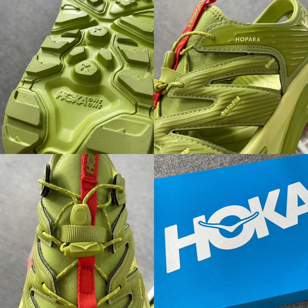 HOKA ONE ONE Hopara OG Green / Blue orange Unisex รองเท้าแตะ ของแท้100%