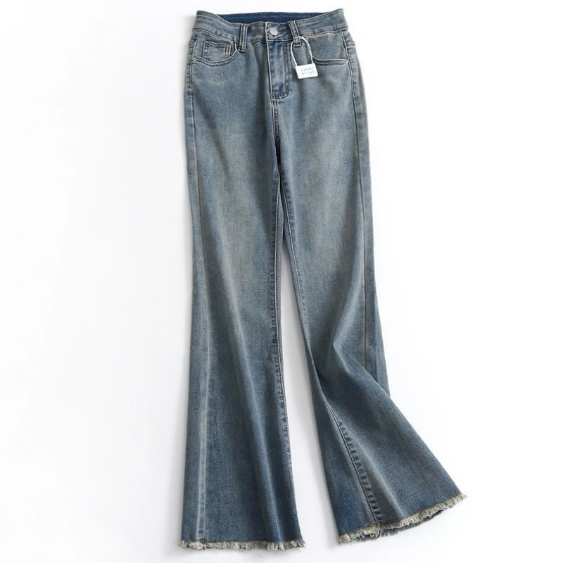 PICHA_BRAND : NEW RETRO DENIM JEANS กางเกงยีนส์เอวสูงขาม้า ราคาถูก Shopee Lazada