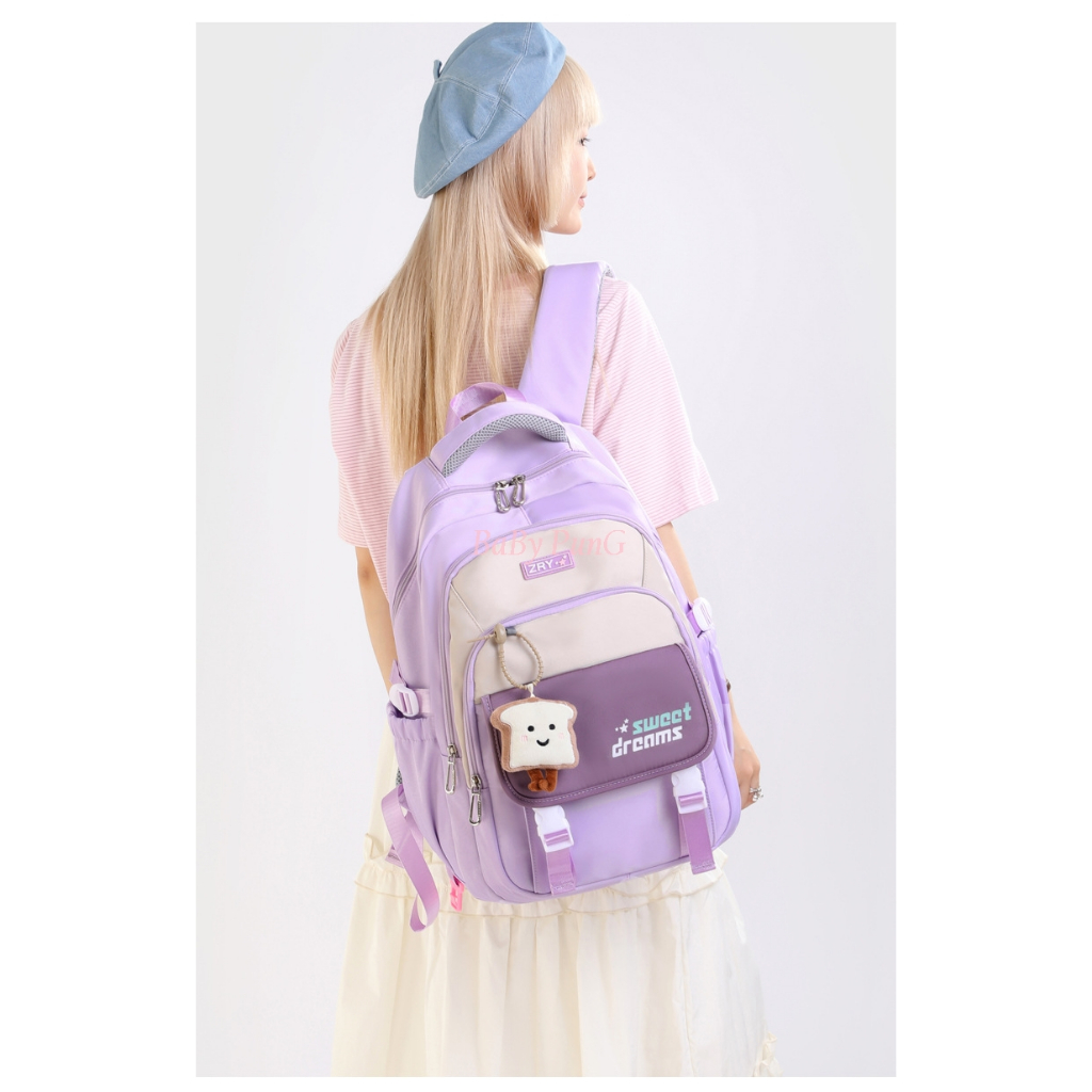 ลากขึ้นบันไดได้ กระเป๋านักเรียน ล้อลาก 6 ล้อ (V.37) - รูปที่ 3