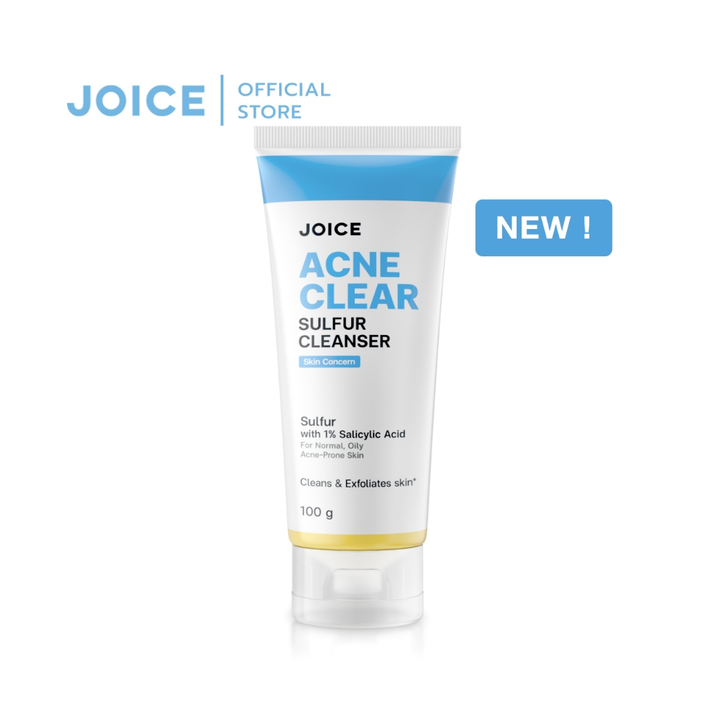 JOICE Acne Clear Sulfur Cleanser 100g เจลล้างหน้าลดสิว สูตรซัลเฟอร์