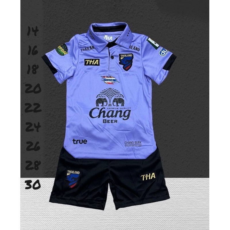 ชุดกีฬาชุดบอลเด็กคอปกสีผืนสีสดใสเด็กหญิงชายใส่ได้ - รูปที่ 3