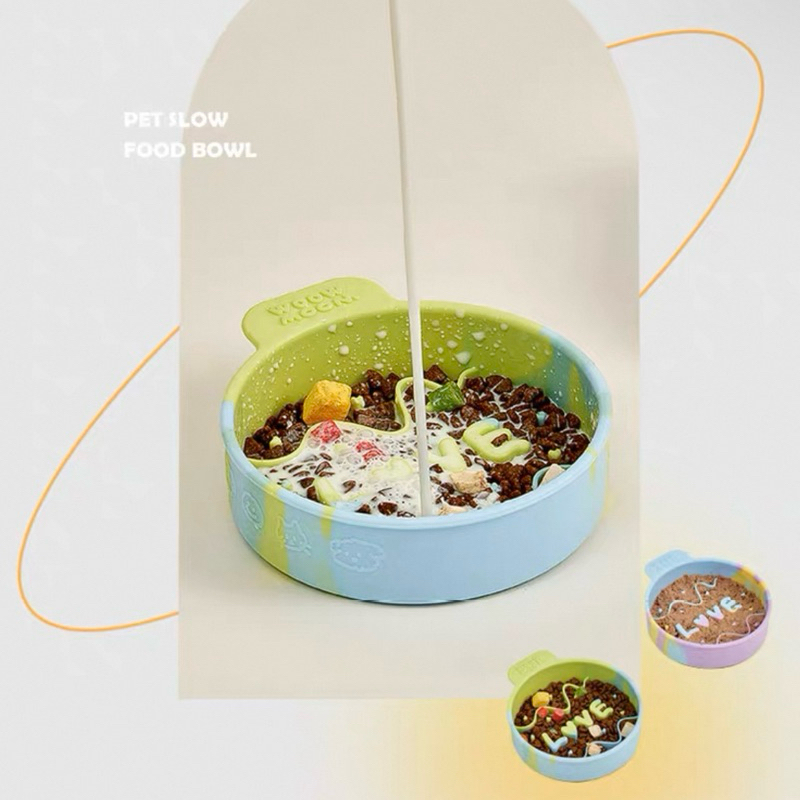 VELKYBARK [พร้อมส่ง] Woow Moon ชามกินช้า ชามซิลิโคน ชามยกสูง Slow Feeder ชามอาหารสัตว์เลี้ยง ชามอาหารสุนัข ชามอาหารแมว รูปที่ 5