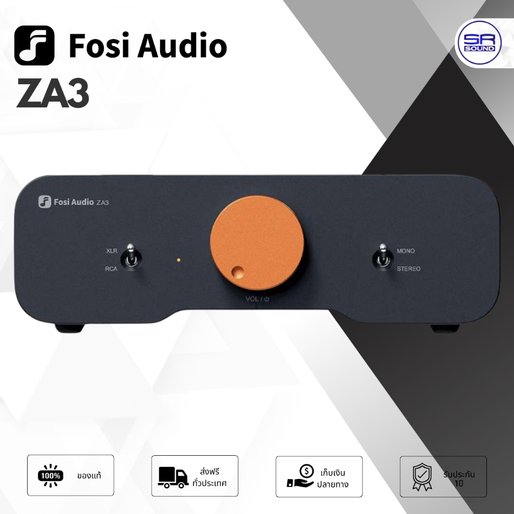 (ส่งฟรี/ผ่อน0%) Fosi Audio ZA3 Power Amplifier ClassD 2 Channel ชิป TI TPA3255 ปรับโหมด stereo และ m