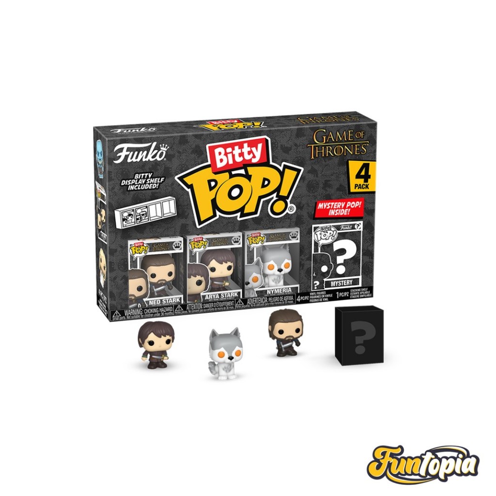 Funko Bitty POP! (83649) - Ned Stark, Arya Stark, Nymeria Bitty POP!: Game of Thrones  (Pack 4)
