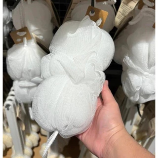 MUJI มูจิ ฟองน้ำ อาบน้ำ ใยขัดตัว ตาข่าย ตีฟอง Foaming Net Ball