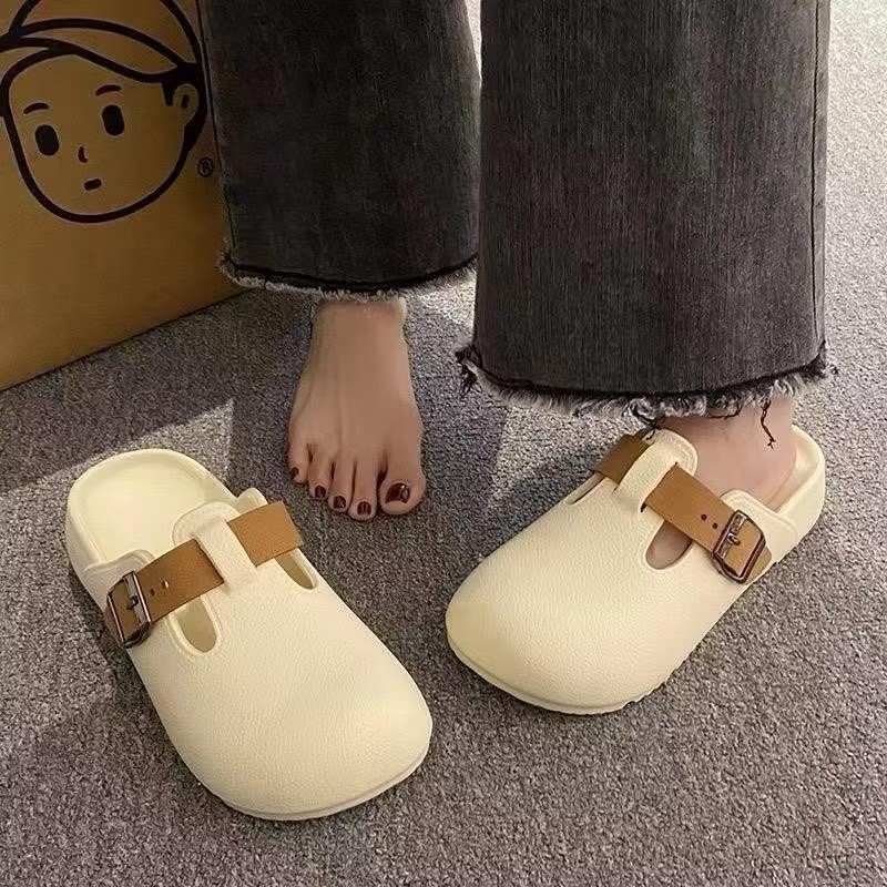 มาใหม่ รองเท้าแตะแฟชั่นมาใหม่ ทรงวินเทจ แบบสวมเปิดส้น พื้นหนา 3 cm. พร้อมส่งจากไทย T321 - รูปที่ 3