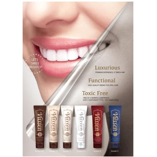 VUSSEN WHITENING TOOTHPASTE ของแท้ ยาสีฟัน ฟันขาว ยาสีฟันเกาหลี ลดคราบเหลือง หอมสดชื่น