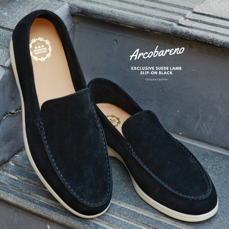 822 Slip-On suede lamb Black