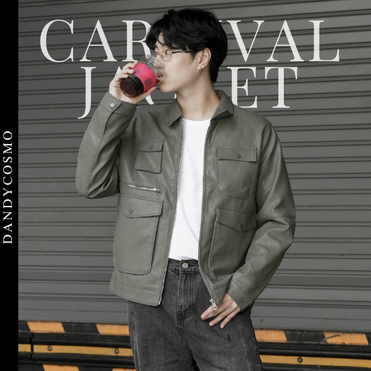 DANDY COSMO |[2สี]เสื้อแจคเก็ตหนัง รุ่น Carnival leather Jacket DANDY COSMO  Limited Edition