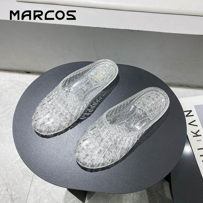 MARCOS สินค้ามีพร้อมส่งจากไทย รองเท้าแตะผู้หญิง ส้นใส นุ่ม แฟชั่น กันลื่น เย็น ไม่เจ็บเท้า3.15