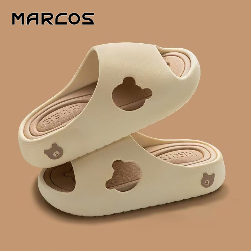 MARCOS พร้อมส่งจากไทย [MAR1018] รองเท้าแตะพื้นน่มสุดฟิ นพื้นสูงเจาะรูหัวใจกันน้ำ กันลื่นใส่ง่าย  ไม่เจ็บเท้า