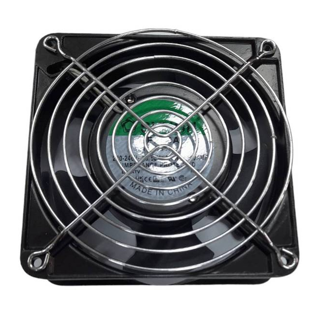 พัดลมระบายความร้อน พร้อมตะแกรง พร้อมปลั๊กเสียบ พัดลมตู้ RACK ขนาด 12cm (120mm) 220-240V 2500RPM