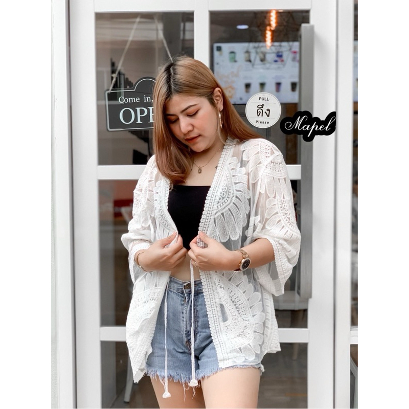 ✅เข้าเพิ่ม พร้อมส่งค่ะ /MP/ เสื้อคลุมทะเล ลายดอกทานตะวัน ซัมเมอร์มาก - รูปที่ 2