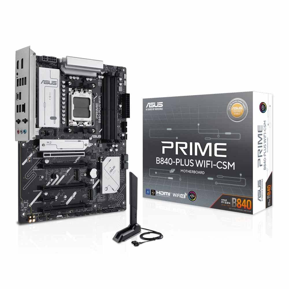 MAINBOARD (เมนบอร์ด) ASUS PRIME B840-PLUS WIFI-CSM (AMD SOCKET AM5 DDR5 ATX)