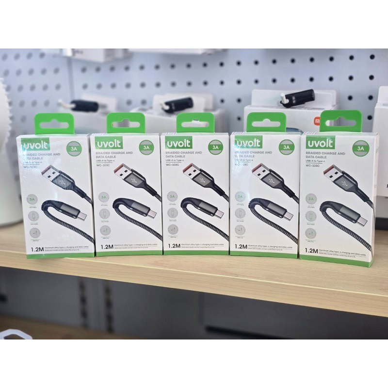 สายชาร์จ Uvolt USB-A to Type-C (wc-103c)