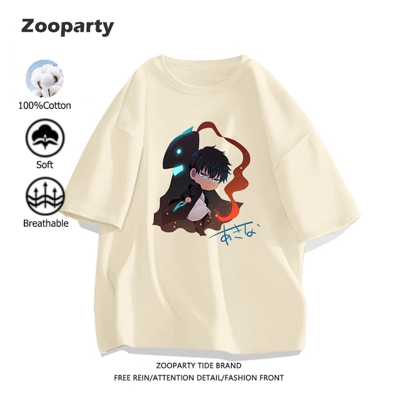 เสื้อยืด Solo leveling อนิเมะ แนวโน้ม คอกลม เสื้อยืดแขนสั้น 100% cotton หลวมและสะดวกสบาย มี 9 สี(ส่งเร็ว จัดส่งจากไทย)