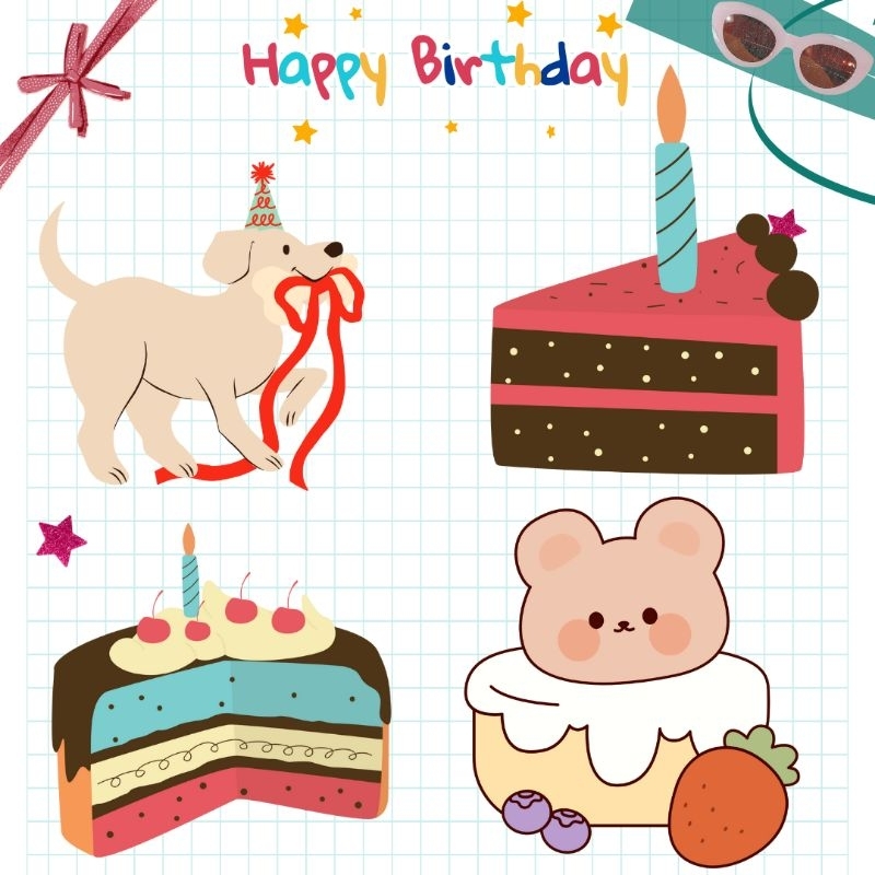 การ์ด Happy brithday การ์ดวันเกิด (เปิดส่งด่วน) มี 60 แบบ ไดคัท 100% มีซองใส่ Happy Birthday card | 