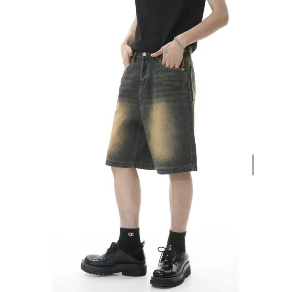 NEW กางเกงยีนส์ขาสั้นผู้ชาย แฟชั่นเกาหลี ใส่สบาย