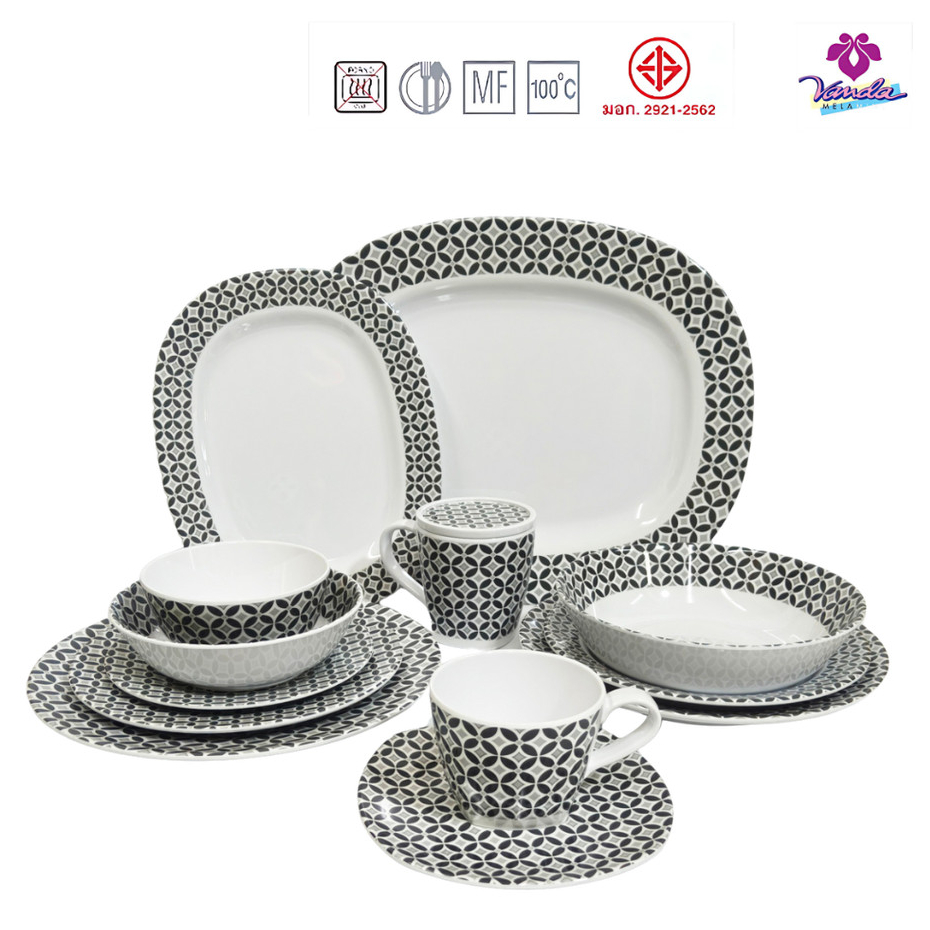 จานชามเมลามีน ลายโปรตอน [ขายเป็นชิ้น/เลือกรหัสสินค้า] ศรีไทยซุปเปอร์แวร์ Vanda Proton Melamine Dinnerware ; 1 piece