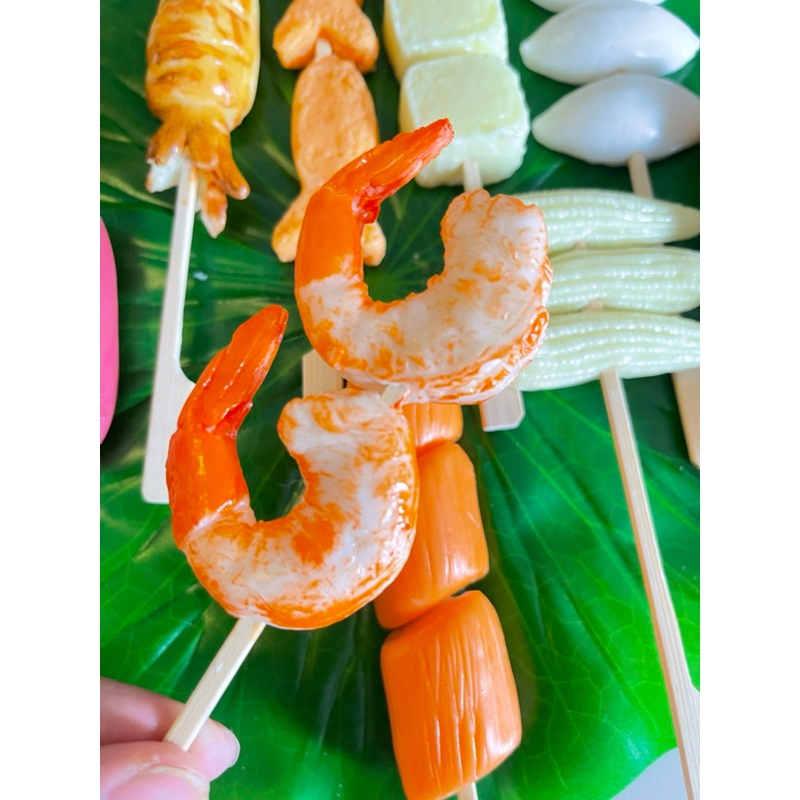 กับข้าวแม่ ชุดหม่าล่าเสียบไม้ ของเล่นบทบาทสมมุติ ( รอดินปั้นแห้ง 5-7 วัน) - รูปที่ 3