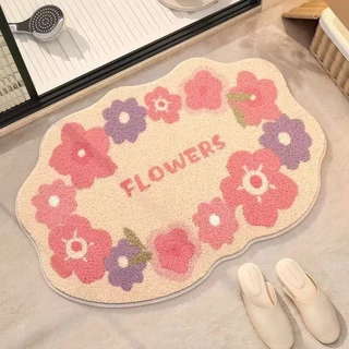 พร้อมส่ง พรมเช็ดเท้า พรมปูพื้น กันลื่น แห้งไว พรมห้องน้ำ ดูดซับน้ำได้ดี นิ่มสบาย หลากหลายรูปแบบ