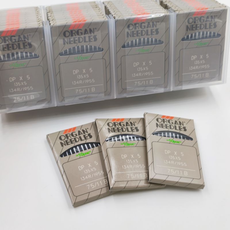 เข็มจักรเย็บอุตสาหกรรม*DPx5*เข็มจักรเย็บก้นใหญ่/organ ห่อเทา/1 แผงมี 10 เล่ม/พร้อมส่ง