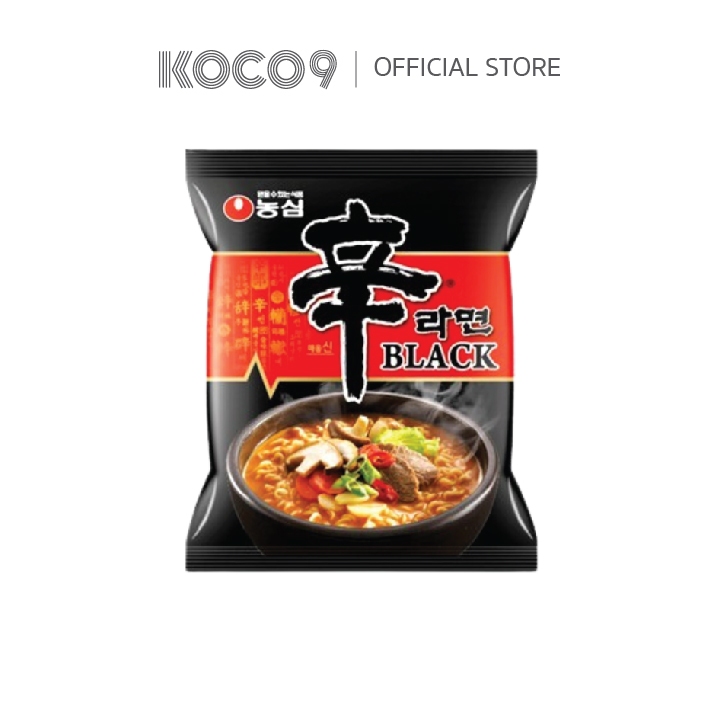 [ exp 18/6/26 ] Nongshim Shin Ramyun Black Noodle Soup นงชิม ชินรามยอนแบล็ค บะหมี่กึ่งสำเร็จรูปรสเผ็ด(ซุปเนื้อพรีเมี่ยม
