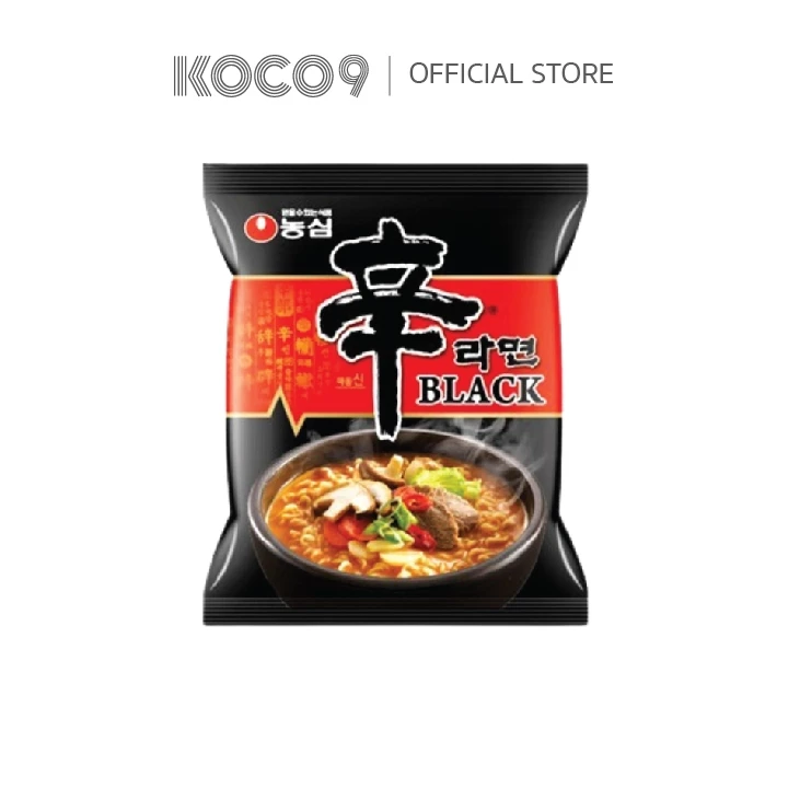 [ exp 22/10/26 ] Nongshim Shin Ramyun Black Noodle Soup นงชิม ชินรามยอนแบล็ค บะหมี่กึ่งสำเร็จรูปรสเผ็ด(ซุปเนื้อพรีเมี่ยม