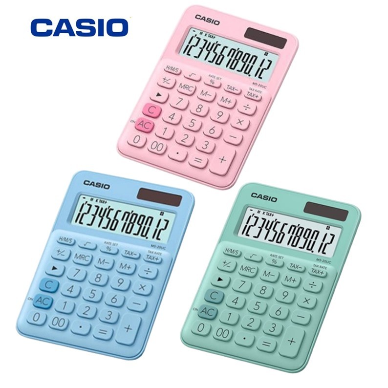เครื่องคิดเลข Casio MS-20UC (ราคาต่อ 1 เครื่อง) **รับประกัน 2 ปี**