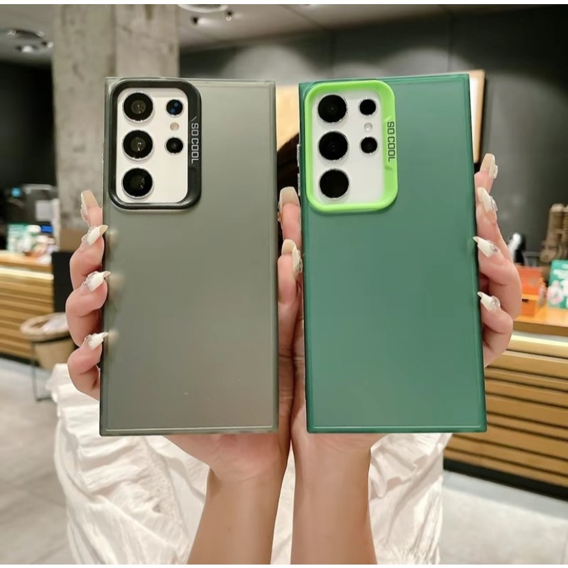 เคสโทรศัพท์ สีพื้นเงา So CooL สำหรับ รุ่น Samsung S24 S23 S22 S24 plus S24 Ultra S23FE Note20Ultra ฝาหลัง กันกระแทกสีสวย