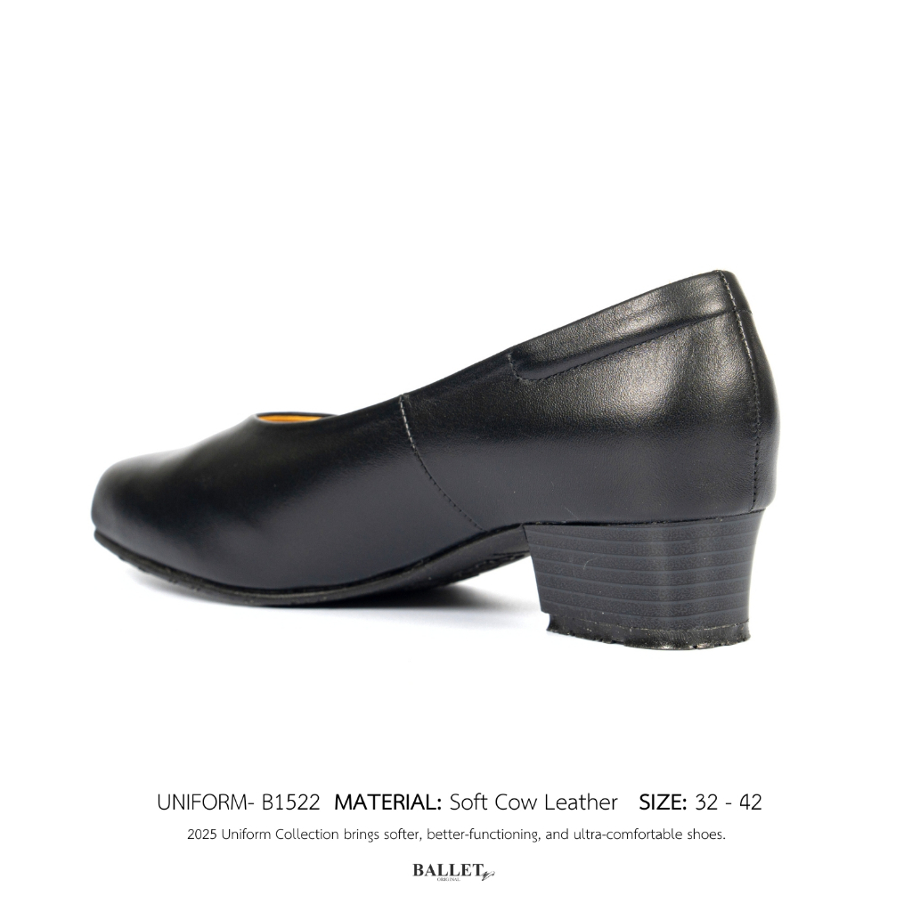 รองเท้าคัทชูหนังแท้ รุ่น B1522 (ส้นสูง 1.5 นิ้ว) Ballet รูปที่ 6