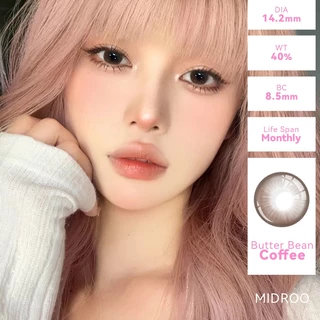 【1คู่ลด฿3, 2คู่ลด฿10】[-1.00-8.00] Midroo แว่นตาสายตาสั้น คอนแทค Butter Bean Brown/Grey/Blue-14.2mm 【FDA approved❗】