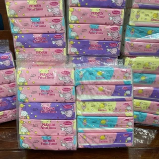 กระดาษทิชชู่ Flamingo แพ็ค5ห่อ( สุ่มลาย) ราคาประหยัด