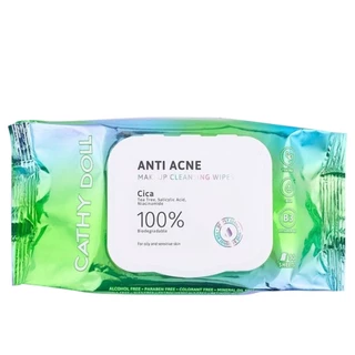 CATHY DOLL - Anti Acne Makeup Cleansing Wipes 30Sheets (0.25g.) แอนตี้แอคเน่เมคอัพคลีนซิ่งไวพส์ 30แผ่น