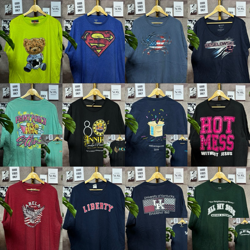 เสื้อยืดมือสองUSA ไซส์2XL-3XL อก50-52+เสื้อยืดคัดเกรดAสภาพดี