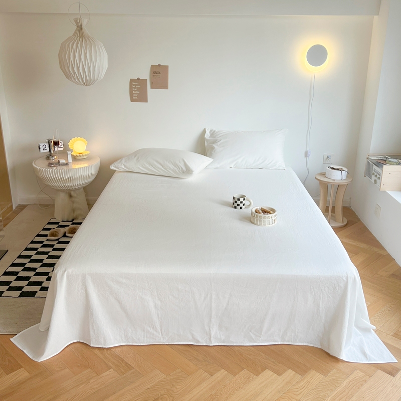 🌹 Flat-Sheet ผ้าปูที่นอนไม่รัดมุมสีล้วน เฉพาะผ้าปู 1 ชิ้น Bed sheeet 🌹