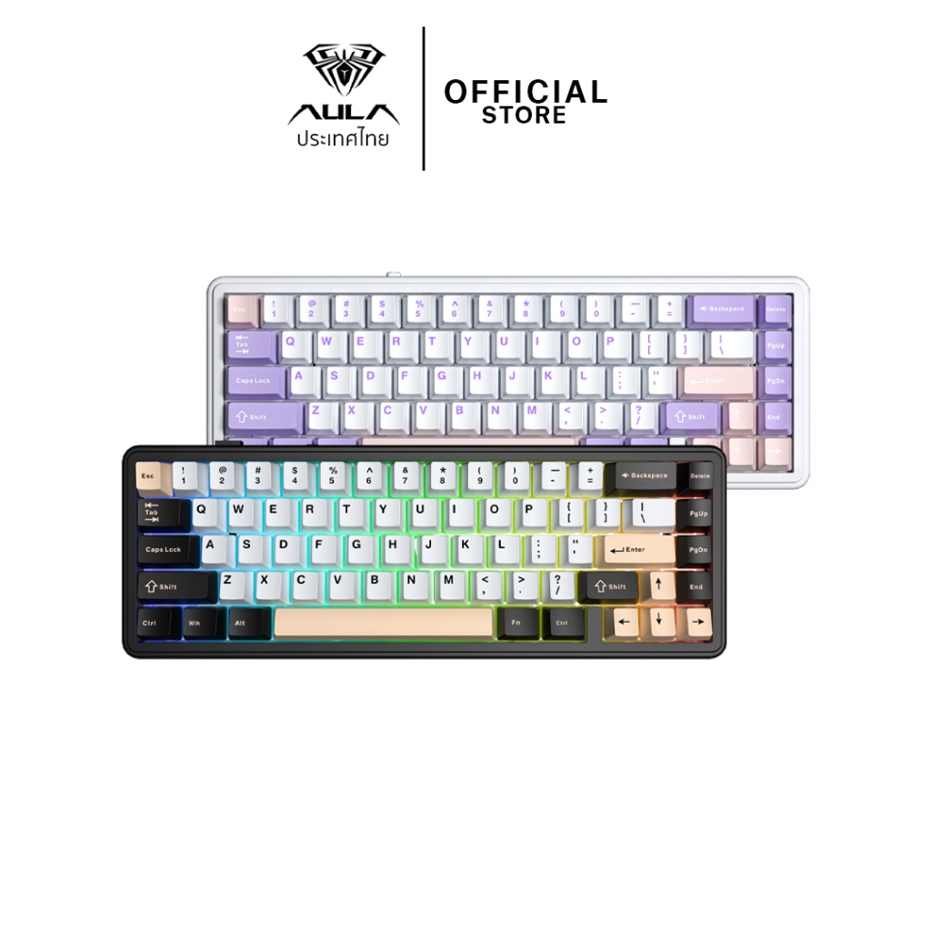 คีย์บอร์ดไร้สาย - AULA F65 - Gasket Mechanical Keyboard คีย์ไทย รับประกัน 2 ปี