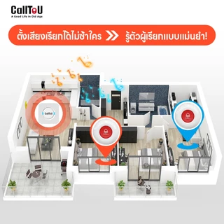 🔥ส่งไวจากไทย🔥CallToU กริ่งฉุกเฉิน 🆘SOS กร่ิงกดเรียก กริ่ง สำหรับผู้ป่วย ผู้สูงอายุ กริ่งไร้สาย CC01