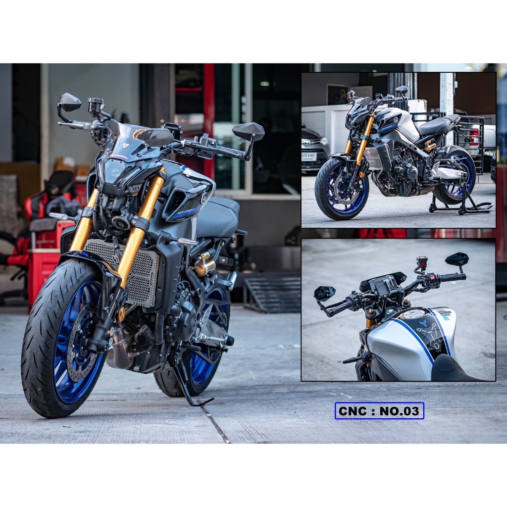 กระจก + ตุ้มปลายแฮนด์ Were Wolf สำหรับ YAMAHA MT-07, MT-09 Gen1-Gen4, XSR700, XSR700 Gen2, XSR900, XSR900 Gen2, MT-10 - รูปที่ 2